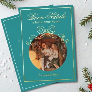 Buon Natale e Felice Anno Nuovo Coquette Bow Photo