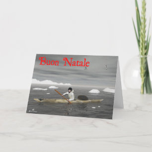 Buon Natale - Inuit Kayak Holiday Card