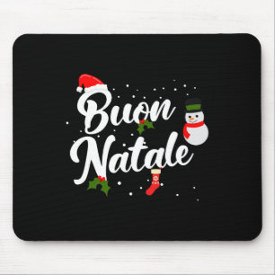 Buon natale italian christmas  mouse pad