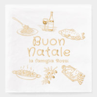 Buon Natale Italian Christmas Party Food Doodles