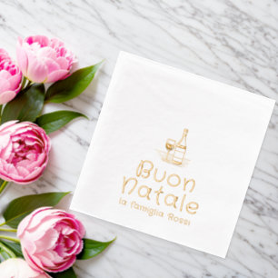 Buon Natale Italian Christmas Personalised Foil Napkins