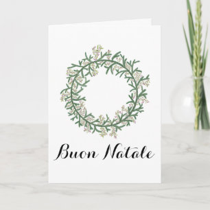 Buon Natale, Italian Christmas wreath card