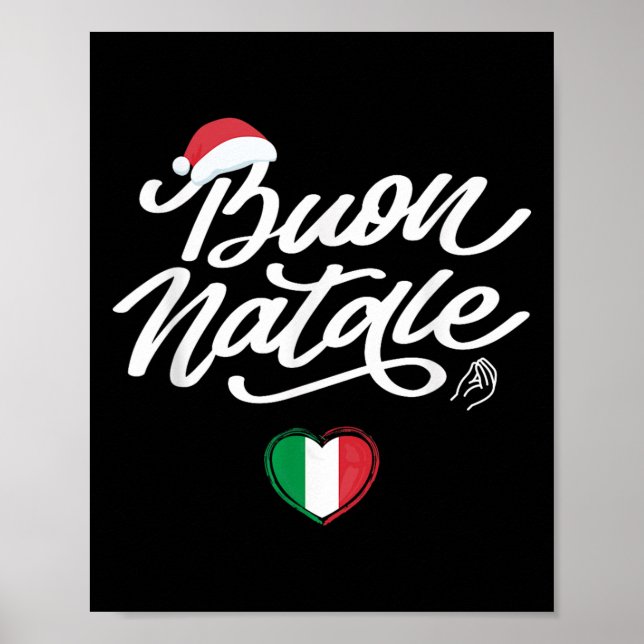 Buon Natale Italian Family Christmas, Italy Pride  Poster (Front)