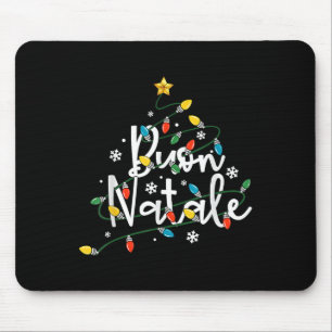 Buon Natale Italian Family Merry Christmas Tree Li Mouse Pad