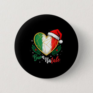 Buon Natale Italian Family Pasta Christmas Tree Xm 6 Cm Round Badge