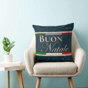 Buon Natale Italian Flag Christmas Cushion