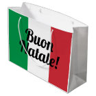 Buon Natale Italian flag Merry Christmas gift bags