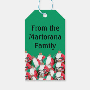 Buon Natale Italian Flag Ornaments Gift Tags