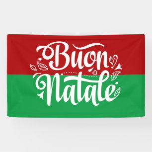 Buon Natale Italian Merry Christmas Banner