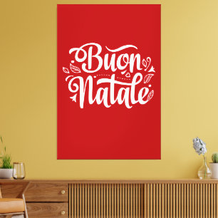 Buon Natale Italian Merry Christmas Canvas Print