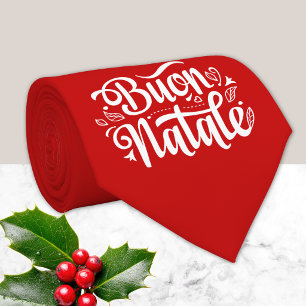 Buon Natale Italian Merry Christmas Tie