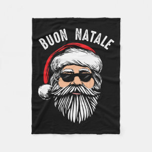 Buon natale italian santa claus babbo funny christ fleece blanket