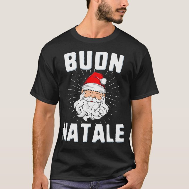 Buon Natale Italy Pride Santa Babbo Italian Christ T-Shirt (Front)
