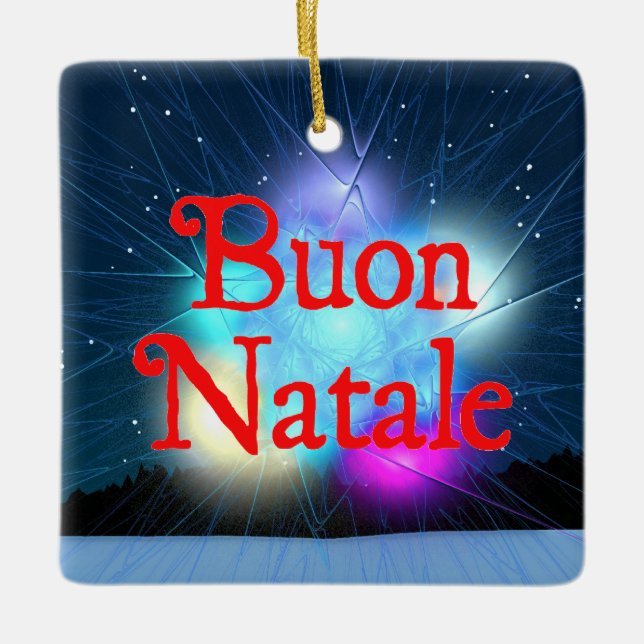 Buon Natale - Jack Frost Ceramic Tree Decoration (Front)