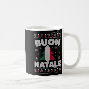 Buon Natale Merry Christmas Tree Italian Ugly Xmas Coffee Mug