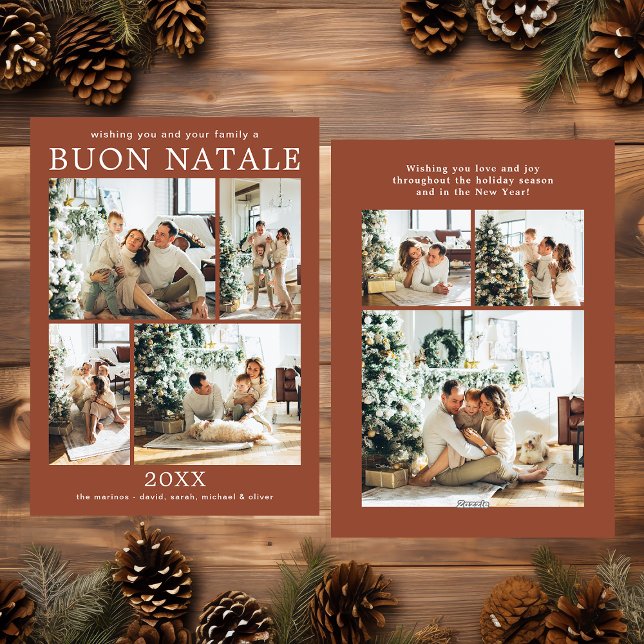 Buon Natale Multi Photo Holiday Card (Creator Uploaded)