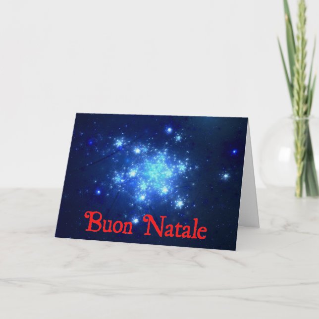 Buon Natale - Night Sky Holiday Card (Front)