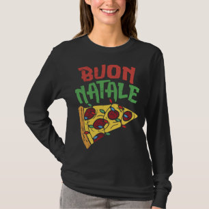 Buon Natale Pizza Funny Italian Christmas Lights G T-Shirt