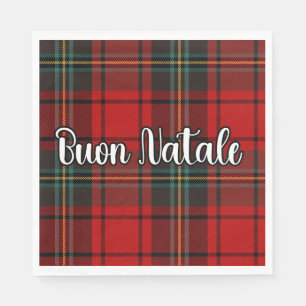 Buon Natale Plaid Napkin