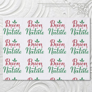 Buon Natale Red and Green Christmas  Tissue Paper