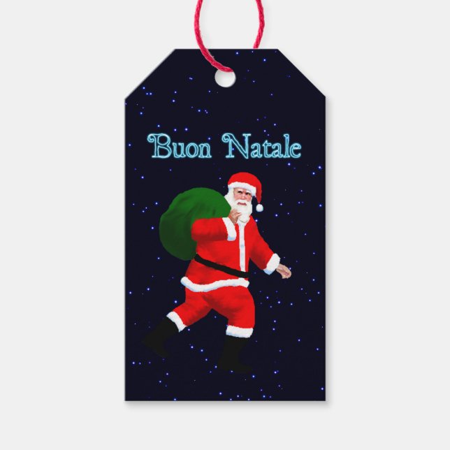 Buon Natale - Santa Claus Gift Tags (Front)