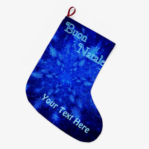 Buon Natale - Snowburst Large Christmas Stocking