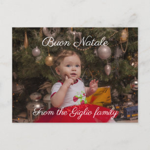 Buon natale   your photo  postcard