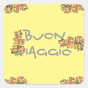 Buon Viaggio Fun Customise Product   Square Sticker