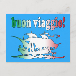 Buon Viaggio Good Trip in Italian Vacations Travel Postcard