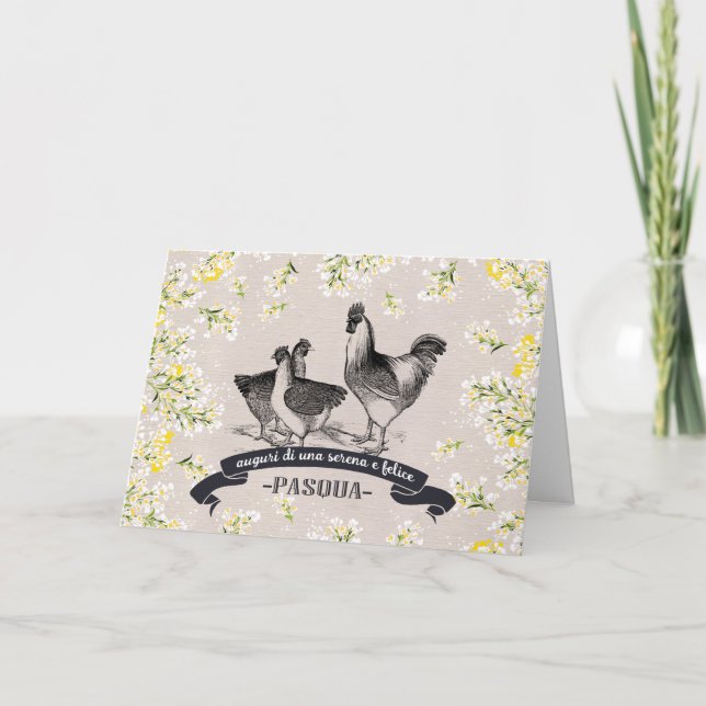 Buona Pasqua. Easter Greeting Cards in Italian (Front)