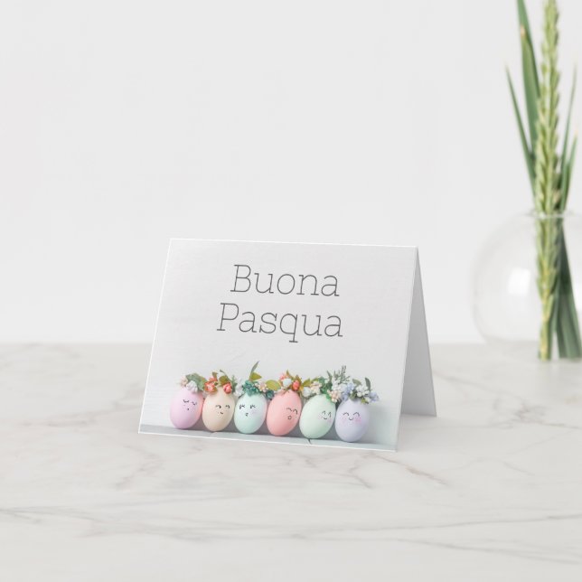 Buona Pasqua, Italian Happy Easter  Card (Front)