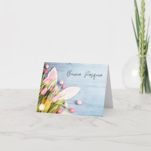 Buona Pasqua, Italian Happy Easter  Card (Front)