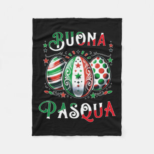 Buona Pasqua Italian Happy Easter Egg For Kids Men Fleece Blanket