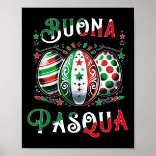 Buona Pasqua Italian Happy Easter Egg For Kids Men Poster