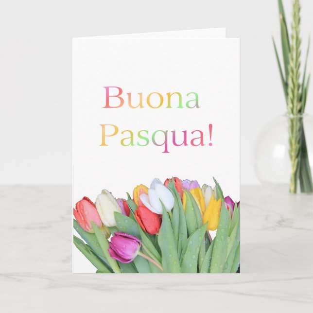 Buona Pasqua Italian Happy Easter Holiday Card (Front)
