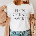 Buongiorno Amore | Stylish Italian Modern Script Tri-Blend Shirt<br><div class="desc">Good morning,  love! This black and white Italian language shirt will add chic style to your outfit. Modern,  fashionable typography helps make this a look that will be perfectly understood in Italy or anywhere your travels take you!</div>