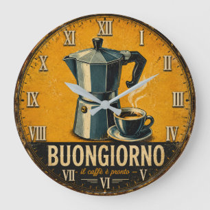 Buongiorno Coffee Large Clock