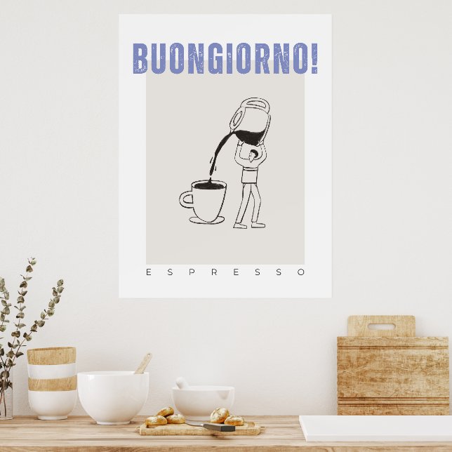 Buongiorno espresso coffee poster (Kitchen)