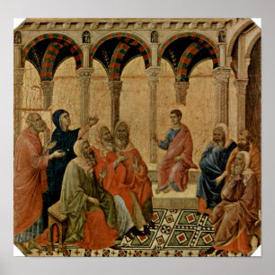 Buoninsegna - Twelve year old Jesus in Temple Poster
