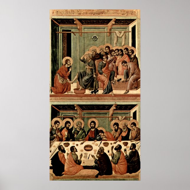 Buoninsegna - Washing of the Feet Last Supper Poster (Front)