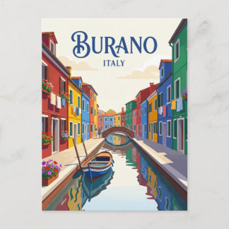 Burano Island Italy Postcard