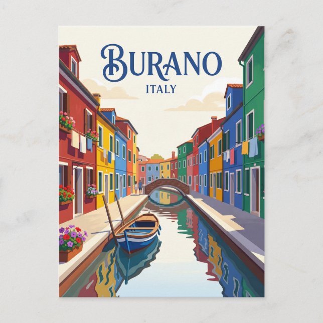 Burano Island Italy Postcard (Front)