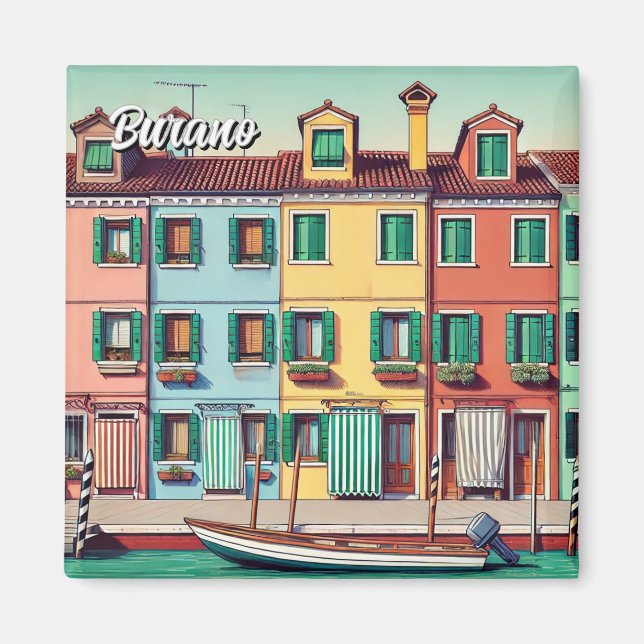 Burano Italy Magnet (Front)