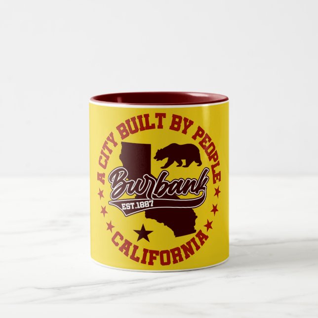 Burbank,California Two-Tone Coffee Mug (Center)