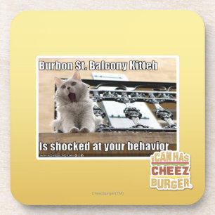 Burbon St. Balcony Kitteh Coaster