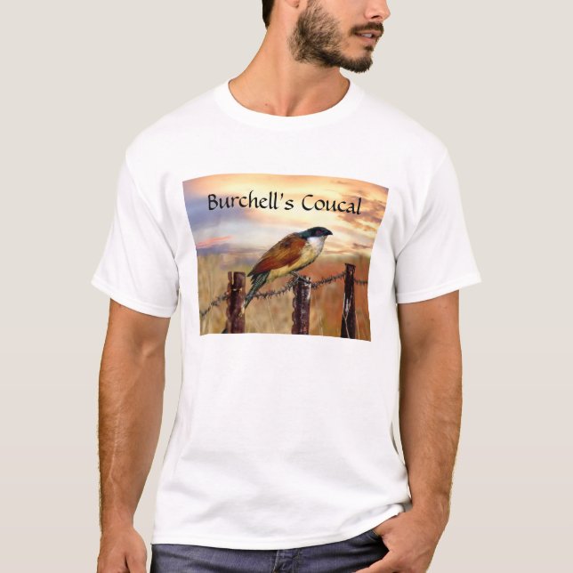Burchell’s Coucal cuckoo bird T-Shirt (Front)
