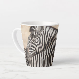 Burchell's Zebras Necking Latte Mug