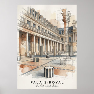 Buren's Columns Paris | Art Poster