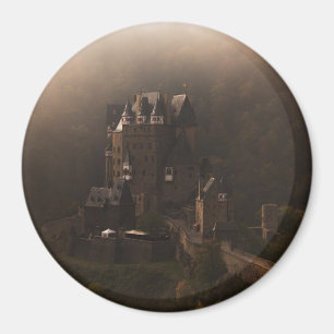 Burg Eltz castle in the morning fog Magnet