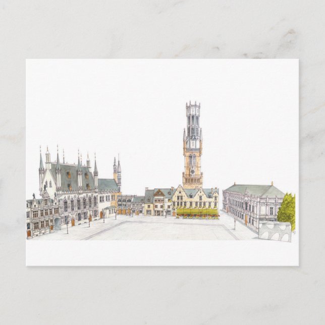 Burg Square. Bruges Belgium. Postcard (Front)